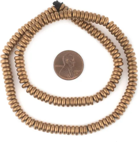 Miniatura 2 de TheBeadChest - Cuentas redondas lisas de latón antiguo (0.236 in)