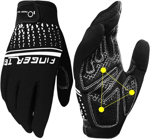 Miniatura 8 de Guantes de entrenamiento de dedo completo para levantamiento de pesas para hombres y mujeres con relleno, guantes de ejercicio de gimnasio de mano