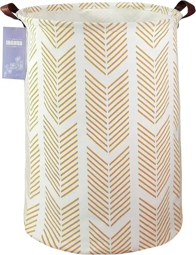 Miniatura 26 de Cesta de lavandería grande de tela de lona ligera, cesta de almacenamiento para juguetes, ropa sucia plegable, impermeable, para dormitorios