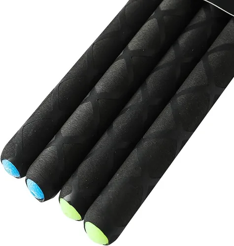 Miniatura 4 de Ubblove - Baquetas de nylon 5A, 2 pares con mangos antideslizantes para tambor, ligeras y duraderas, de plástico para ejercicios, 2 pares de Azul