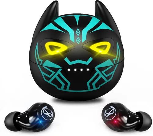 Miniatura 10 de Auriculares inalámbricos para orejas pequeñas, auriculares con control táctil, sonido estéreo, auriculares inalámbricos intraurales, auriculares