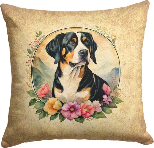 Miniatura 13 de Caroline's Treasures DAC2072PW1414 Affenpinscher and Flowers - Almohada decorativa de tela, lavable a máquina, para interiores y exteriores