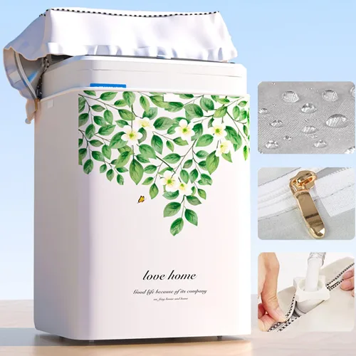 Miniatura 12 de Cubierta de carga superior para lavadora, cubierta impermeable para secadora con cremallera, a prueba de polvo, al aire libre, funda protectora