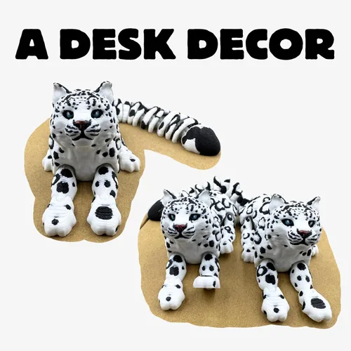 Miniatura 22 de Yipintang Criaturas Impresas en 3D Animales Flexibles - Juego de Animales Fidget de 7 Pulgadas para Decoración de Estantes (Pareja de León Adulto)