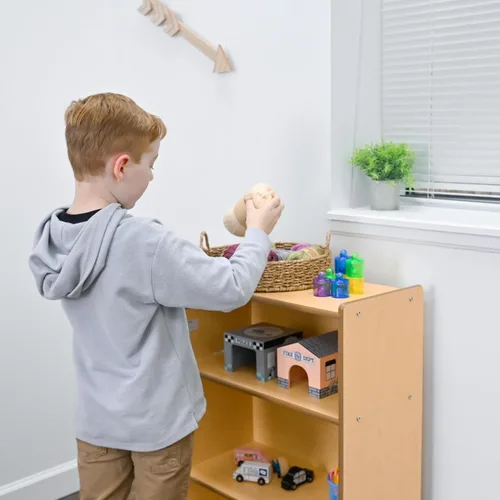 Miniatura 7 de Children's Factory Value Line Estantería estrecha de 3 estantes para niños pequeños y estantes organizadores de juguetes para guardería, sala