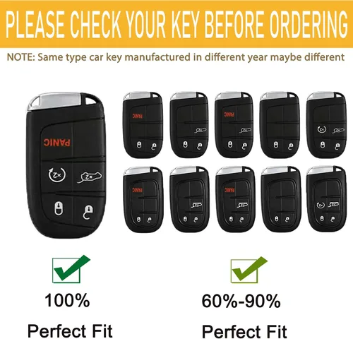 Miniatura 2 de Funda para llavero Dodge Challenger - 3, 4, 5 botones, protector de llavero de TPU suave