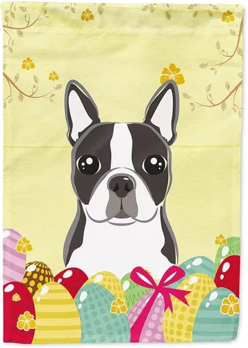 Miniatura 94 de Caroline's Treasures BB1920CHF - Bandera de caza de huevos de Pascua con diseño de bulldog francés, para casa, gran porche, para colgar en la pared