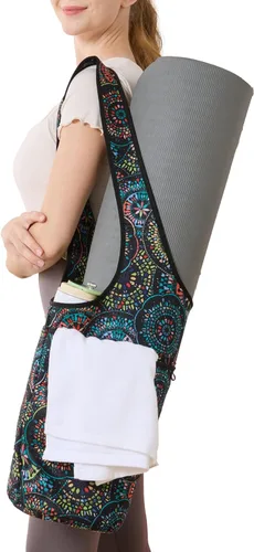 Bolsa para esterilla de yoga – Neopreno, ligera, espaciosa, con gran bolsillo con cierre, ideal para esterillas de gimnasio, yoga y fitness Cosmic