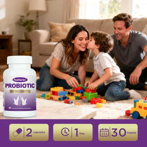 Miniatura 6 de Cápsulas de probióticos para mujeres, equilibrio de pH y intestino, 300 mil millones de UFC, 60 cápsulas vegetales con múltiples cepas y extracto