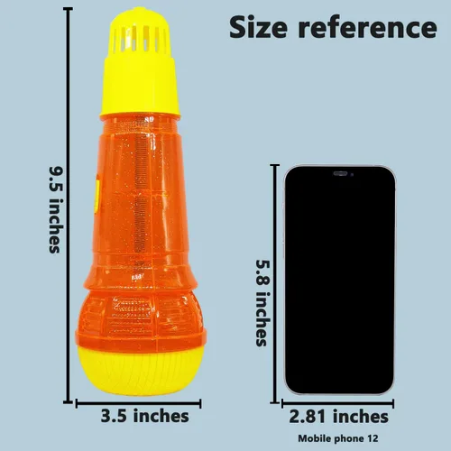 Miniatura 6 de Lolakee Micrófono Echo para Niños y Pequeñitos Duradero y Liviano Juguetes de Canto Musical Terapia del Habla Juguetes con Retroalimentación, Naranja