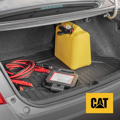 Miniatura 8 de CAT® Alfombrillas de goma resistentes de acero con diamantes y forro de maletero de carga para automóviles, camiones, SUV, camionetas, sedanes, gris