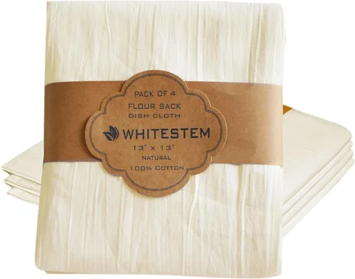 Miniatura 57 de Toallas de saco de harina, toalla de té para manualidades, toalla de cocina, toallas de secado de platos, toalla de algodón en blanco para bordado