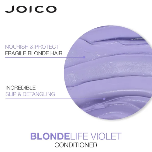 Miniatura 6 de Joico Blonde Life - Juego de champú y acondicionador violeta Para cabello rubio fresco y brillante Neutraliza los tonos cobrizos Desterrar