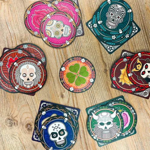 Miniatura 5 de Juego de mesa de calaveras – Juegos de fiesta para adultos y adolescentes, calaveras, deducción social, diversión para adultos, juego de mesa