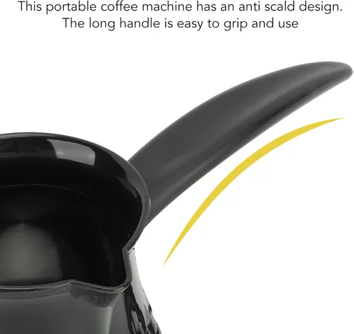 Miniatura 3 de Ejoyous Ejoyous0aeqg3zn5u - Cafetera eléctrica de acero inoxidable de 20.3 fl oz con mango extraíble para el hogar y los viajes, hervidores