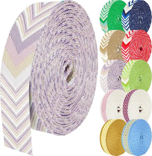 Miniatura 16 de 1.5 pulgadas Correa de nailon con patrón, correas de cinturón de nailon, correas para bolso, correas para mochila, cinturón de nailon