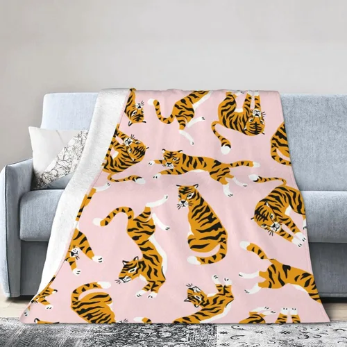 Miniatura 9 de Manta de Dinossaurios Linda Manta de Forro Polar Super Suave y Cálida para Cama, Edredón para Sofá, Dormitorio, Oficina, Coche, Toda Estación, Manta