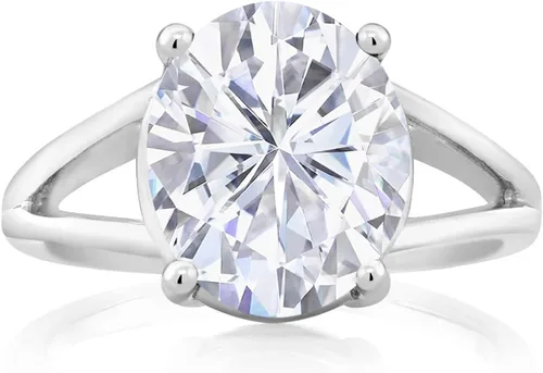 Miniatura 93 de Gem Stone King Anillo solitario con piedra preciosa de 3.00-7.00 quilates Plata de ley 925 Ovalado de 0.47 x 0.49 pulgadas Anillo