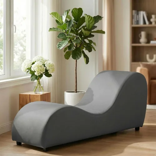 Miniatura 11 de ijuicy Silla ergonómica de terciopelo para yoga, tumbona de yoga para interiores y fitness, compacta de 60 x 18 x 27 pulgadas, reclinable