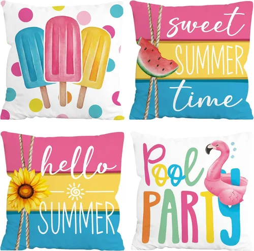 Miniatura 22 de FUTBU Juego de 2 fundas de almohada del 4 de julio de 16 x 16 pulgadas, decoración patriótica de estrellas americanas para decoración al aire libre