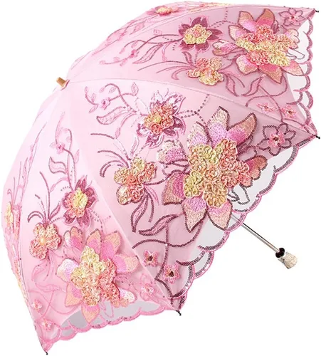 Miniatura 106 de Honeystore - Parasoles de encaje de flores para fiesta de boda, paraguas nupcial de encaje