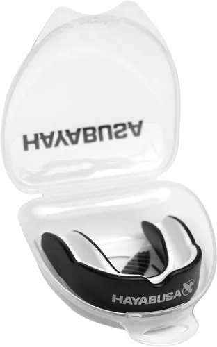 Miniatura 19 de Hayabusa Combat Sports - Protector bucal para jóvenes, niños y adultos, viene con funda, color negro/dorado, juvenil