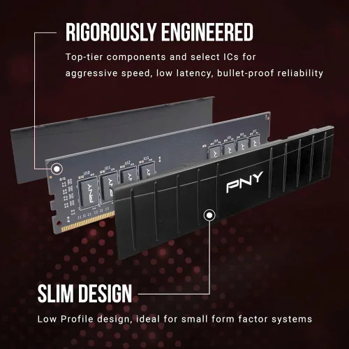Miniatura 3 de PNY XLR8 Gaming 16GB (2x8GB) DDR4 DRAM 3200MHz (PC4-25600) CL16 1.35V Kit de memoria de escritorio de doble canal de perfil bajo (DIMM)
