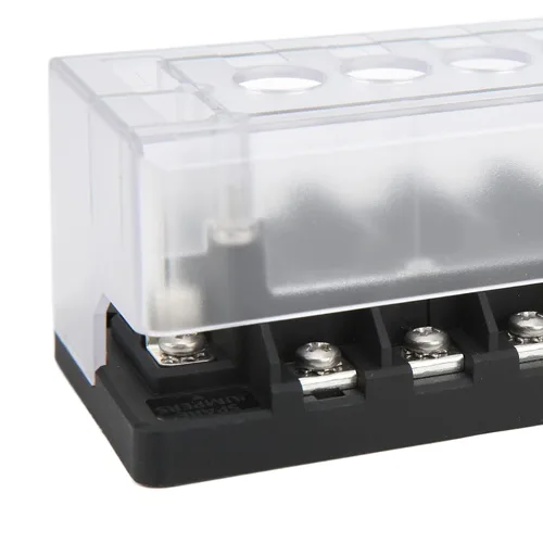 Miniatura 9 de Raguso Caja de 6 vías Coche Bloque Línea Disyuntor Estaño Plateado Cobre Independiente Circuito Buena Conductividad para Faros de Coche Navegación