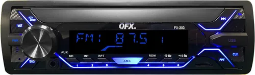 Miniatura 3 de QFX Estéreo Bluetooth FX-180 para coche con radio FM, reproductor de MP3, reloj digital y puerto USB