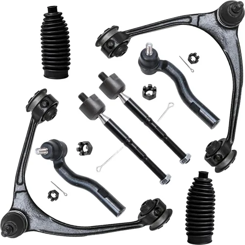 Miniatura 49 de Detroit Axle - Kit de brazos de control de extremo delantero de 8 piezas para Dodge Dakota 00-04, Durango 00-03, 4 brazos de control superior e