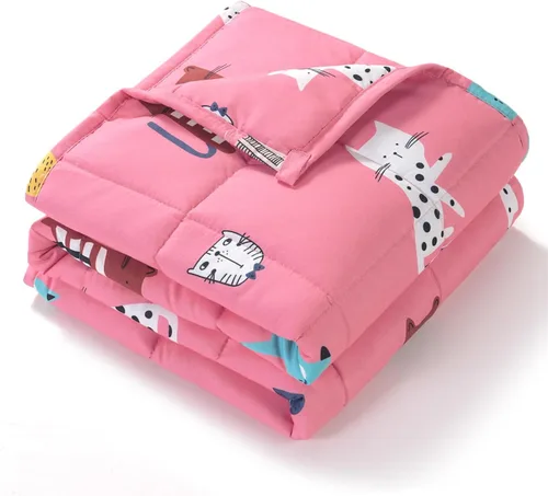 Miniatura 32 de Kivik Manta con peso de 3 libras, transpirable, pequeña y pesada, para dormir y relajarse, para cama, sofá, hogar, escuela, lavable a máquina