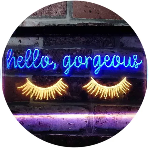 Miniatura 15 de ADVPRO Hello Gorgeous - Letrero de neón LED de doble color, blanco y morado, 16 x 12 pulgadas, st6s43-i3178-wp