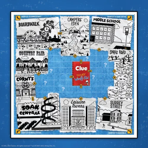Miniatura 3 de USAOPOLY CLUE: Diary of a Wimpy Kid Resuelve el misterio en este juego de pistas coleccionable con licencia oficial con personajes y ubicaciones