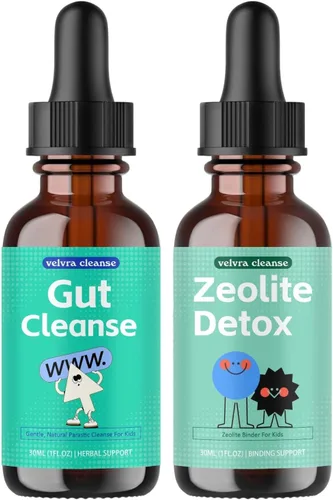 Kit completo - Apoyo intestinal y hepático con gotas de desintoxicación de zeolita para refuerzo inmunológico, energía y bienestar familiar,