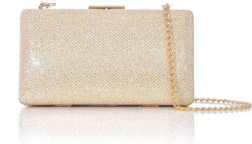 Bolso de mano de noche con purpurina brillante para boda fiesta de graduación elegante bolso cruzado de hombro