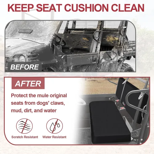 Miniatura 4 de StarknightMT UTV Mule Pro - Fundas de asiento 1680D compatibles con Kawasaki Mule PRO-FXT FX DXT DX 2015-2023, fundas de asiento impermeables