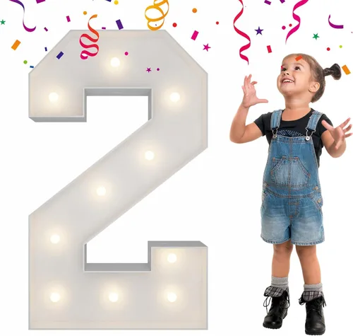 Miniatura 76 de Letras iluminadas con marco de 3 pies de alto, letras enormes con marco, marco de globos en mosaico, letra grande para decoraciones de compromiso