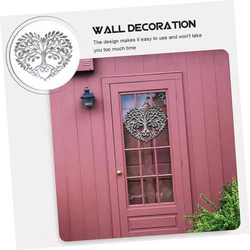 Miniatura 8 de GANAZONO Árbol de la vida, decoración de pared, decoración para el hogar, plantas, decoración de corazón, árbol de metal, escultura de árbol