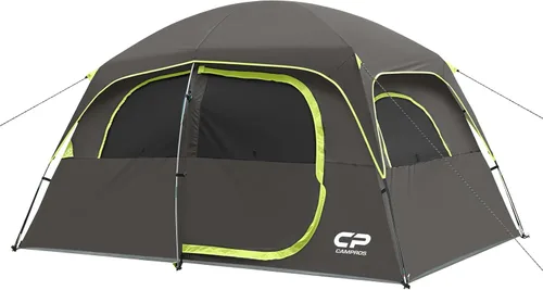 Miniatura 17 de CAMPROS CP Upgraded 6/8 Person Camping Tents, Waterproof Windproof Family Tent with Larger Mesh Windows & Door, Double Layer, Easy Set Up, gris