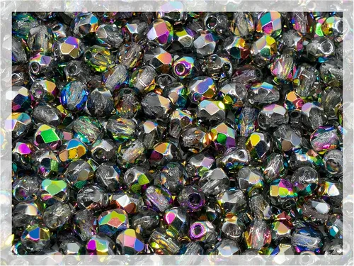 Miniatura 9 de 0.88 oz de mezcla azul y púrpura de cuentas checas facetadas y pulidas al fuego (redondas, catedral, arandela)