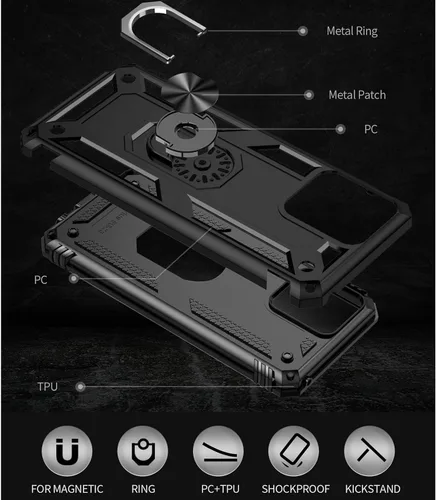 Miniatura 8 de Yiakeng Funda para Moto G Stylus 5G 2023, Motorola G Stylus 5G 2023 con protector de pantalla HD, fundas protectoras de grado militar con anillo