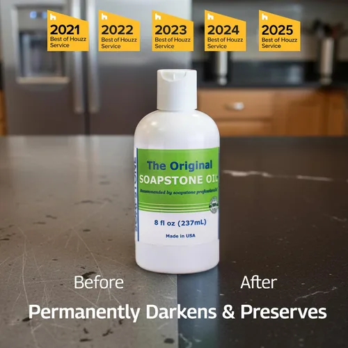 Miniatura 2 de The Original Soapstone Oil Aceite natural seguro para alimentos para encimeras de esteatita – Mejora y oscurece la piedra, fórmula de bajo
