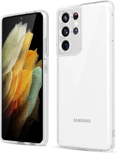 Miniatura 318 de oakxco Funda para teléfono Samsung Galaxy S21 Ultra con agarre de silicona líquida, bonita funda delgada y delgada de goma suave de TPU lisa