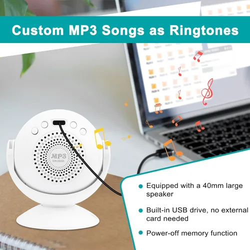 Miniatura 4 de Greencycle Timbre con sensor para negocios con voz personalizada, sensor de movimiento infrarrojo con sensor de ruido, protección bidireccional
