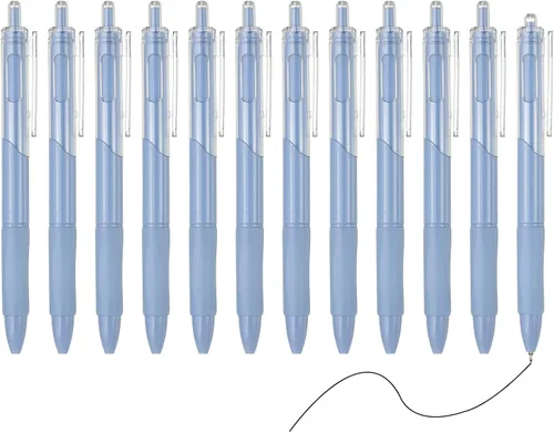 Miniatura 10 de PATIKIL Paquete de 12 bolígrafos retráctiles de 0.020 in, bolígrafos de tinta de gel negra, bolígrafo retráctil, punta fina, escritura suave, lindos
