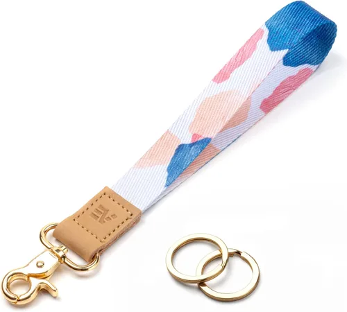 Miniatura 41 de EcoVision - Llaveros lindos con correa para llaves, llavero de muñeca para mujer, correa de insignia con 2 argollas para llaves