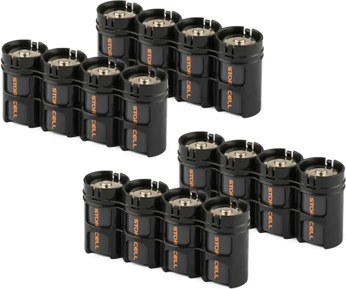 Miniatura 8 de Storacell by Powerpax SlimLine D Battery Caddy, Black, Holds 4 Batteries (Pack of 2)