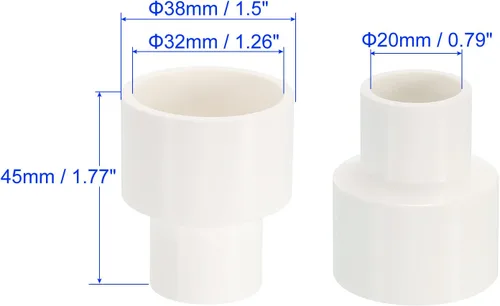 Miniatura 3 de M METERXITY 1 paquete de accesorios de tubería de PVC – adaptadores de conectores de tubería de agua, enchufe de acoplamiento reductor, se aplica a