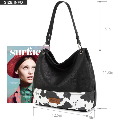 Miniatura 48 de Wrangler Hobo - Bolsas para mujer de cuero vegano con asa superior, bolsos de hombro y bolsos