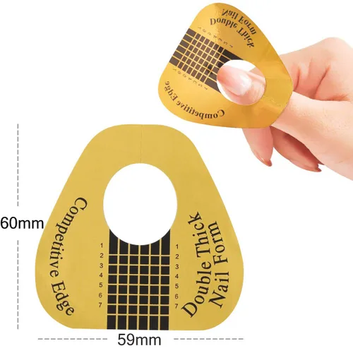Miniatura 4 de KINGMAS 100 calcomanías de guía de formas de uñas, números marcados para uñas, calcomanías de uñas acrílicas, puntas de extensión de gel